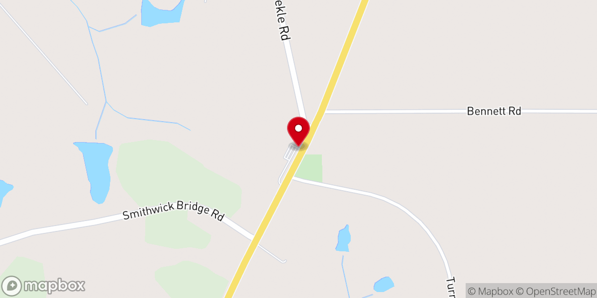 Map showing location of Temple Baptist Church