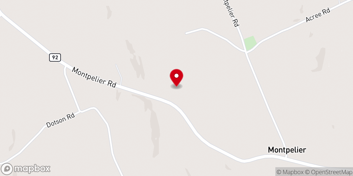 Map showing location of Pleasant Grove Church
