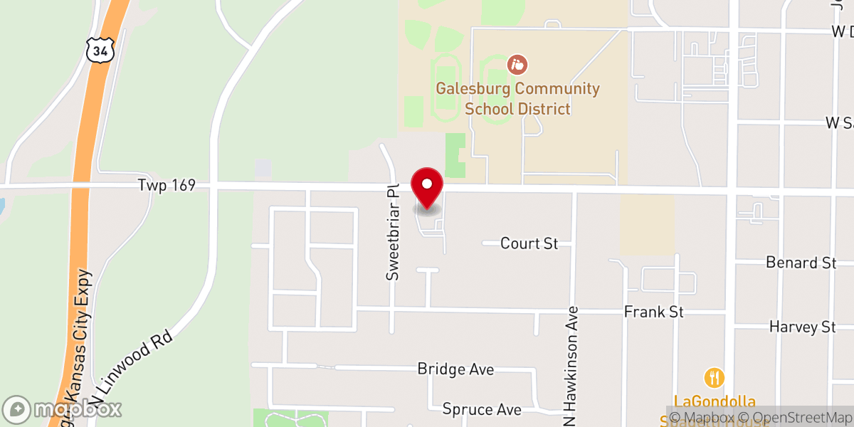 Map showing location of Mt Calvary Lutheran Church and Preschool