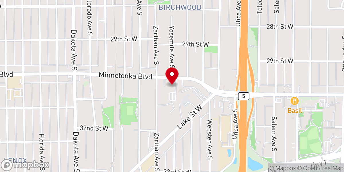 Map showing location of Aldersgate United Methodist Church