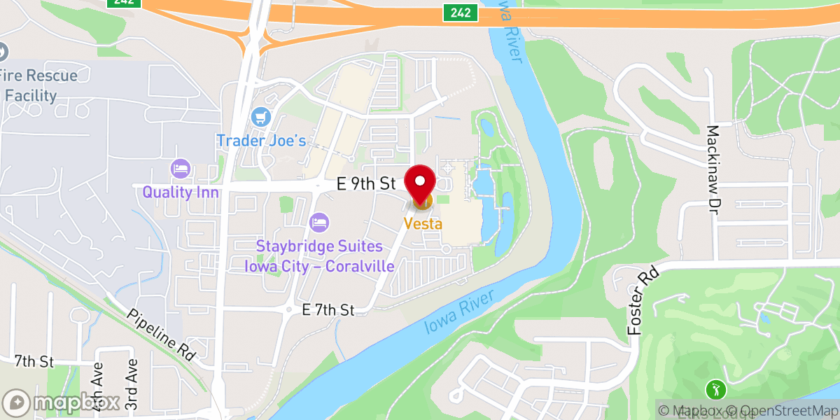 Map showing location of Crosspoint Baptist Church