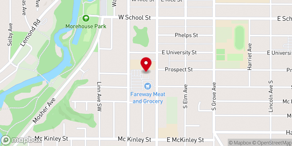 Map showing location of Sacred Heart Catholic Church