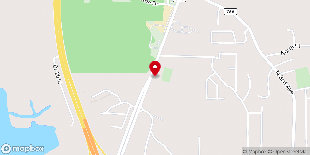 Map showing location of Mayfield Church of Christ