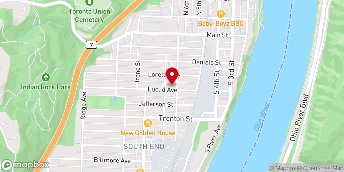 Map showing location of St. Francis of Assisi Roman Catholic Church