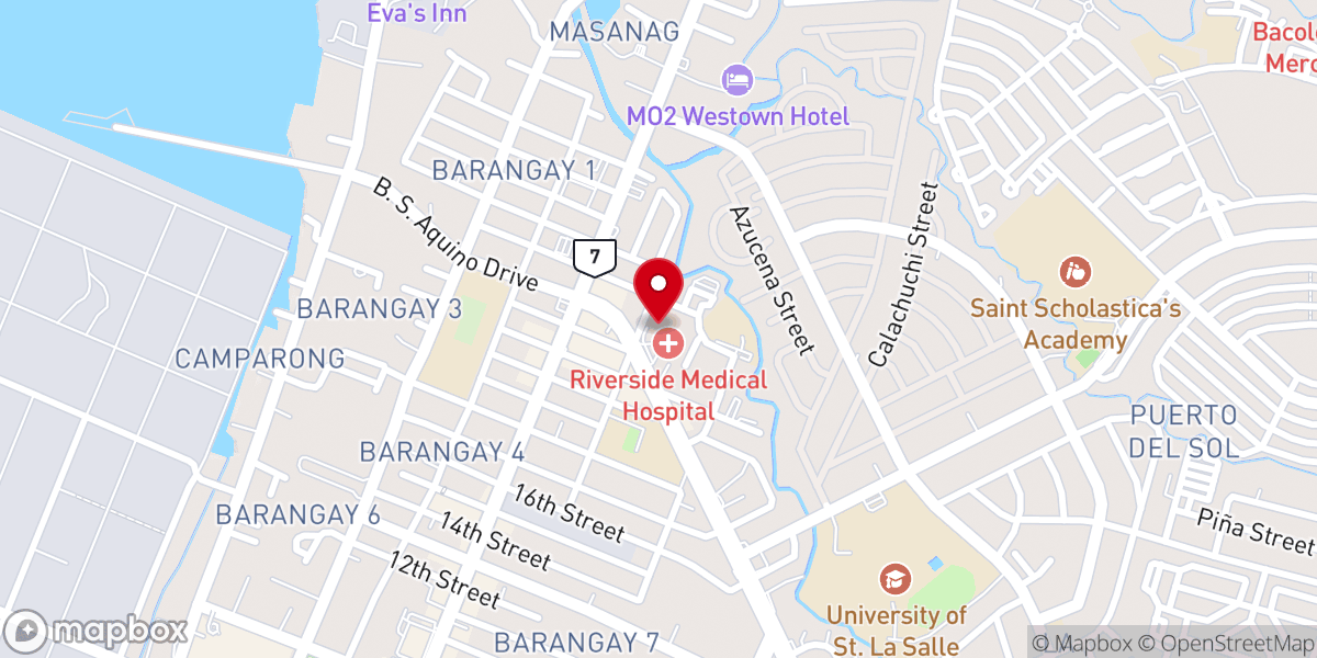 Map showing location of Our Lady of Mount Carmel Chapel