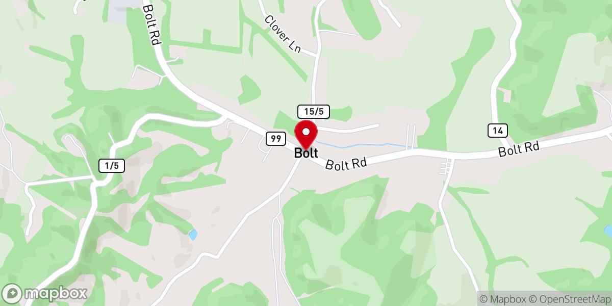 Map showing location of Bolt