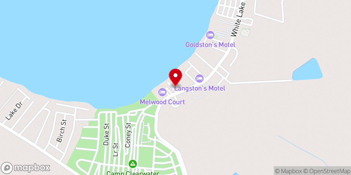 Map showing location of Lake Church