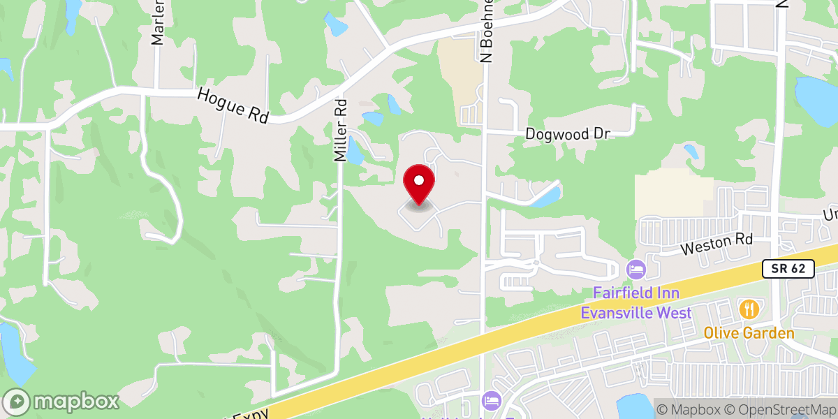 Map showing location of Westwood Church