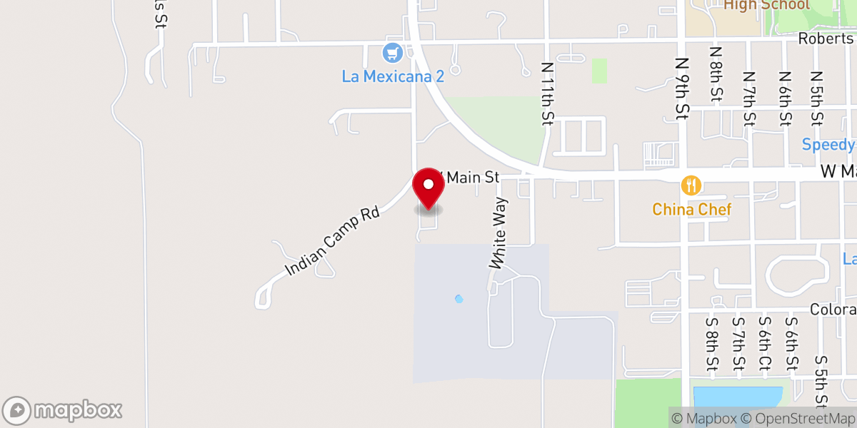 Map showing location of Bethel Assembly of God Inc
