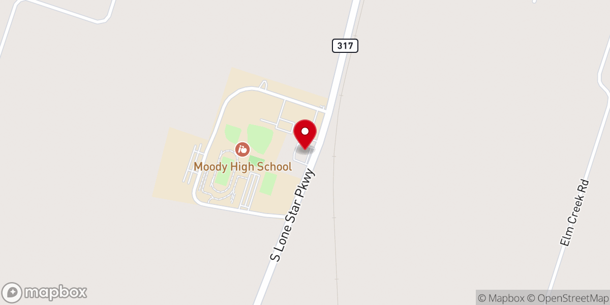 Map showing location of First Assembly Of God