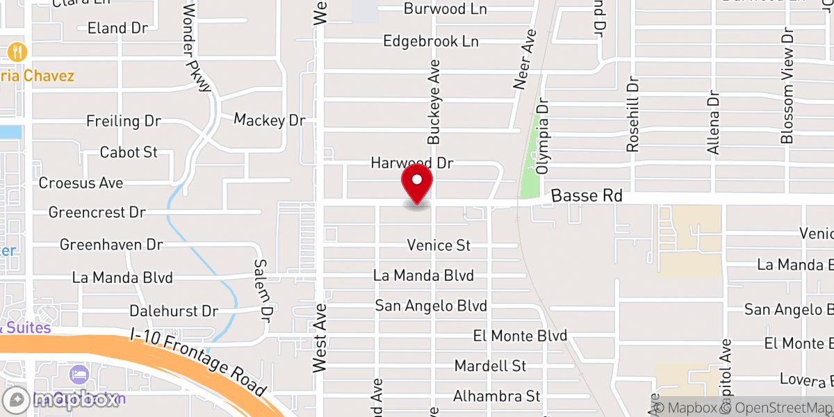 Map showing location of Iglesia Bautista Central Church