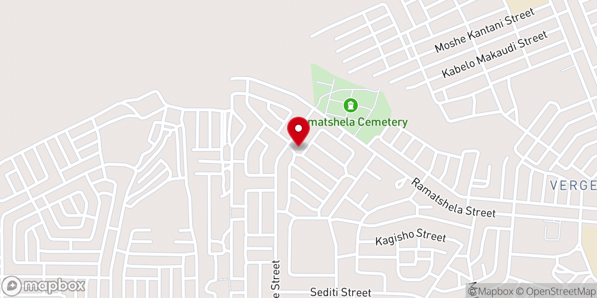 Map showing location of Maranatha Pentecostal Church