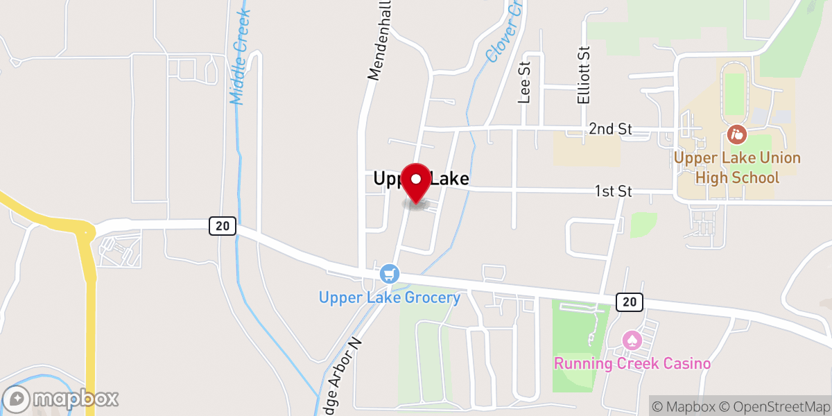 Map showing location of Clearlake Gleaners at North Shore Christian Fellowship Church - Food Distribution Center