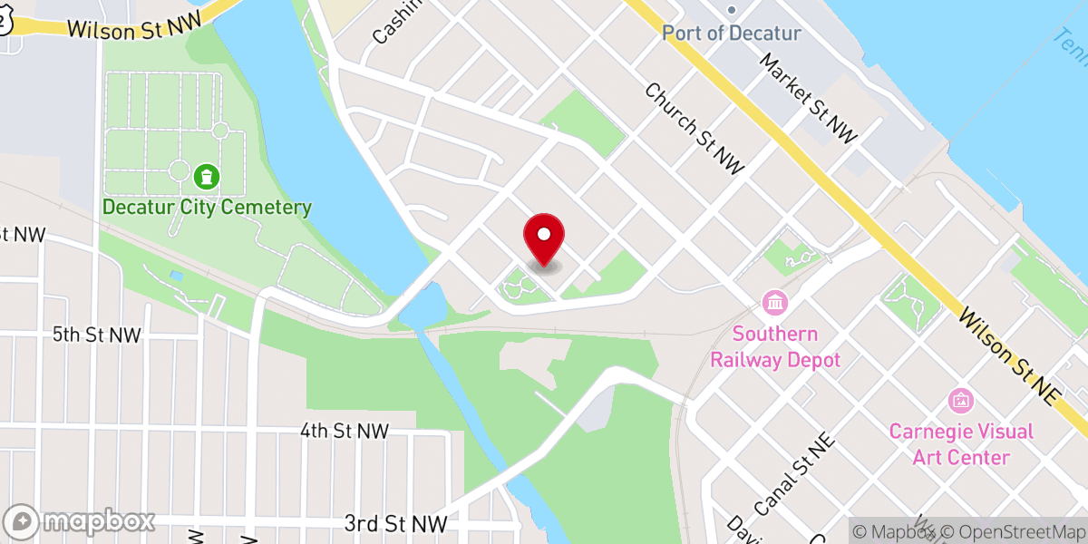 Map showing location of Baileys Temple Church