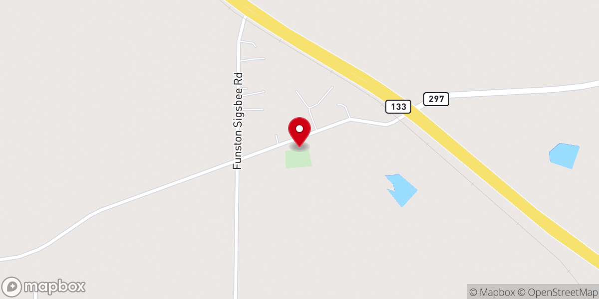 Map showing location of Rose of Sharon Baptist Church