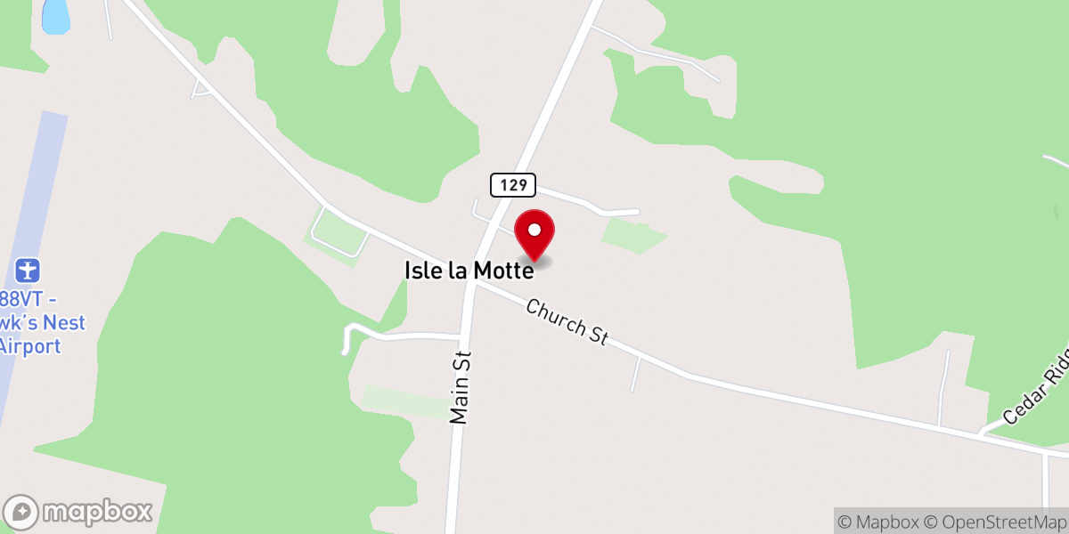 Map showing location of United Methodist Church