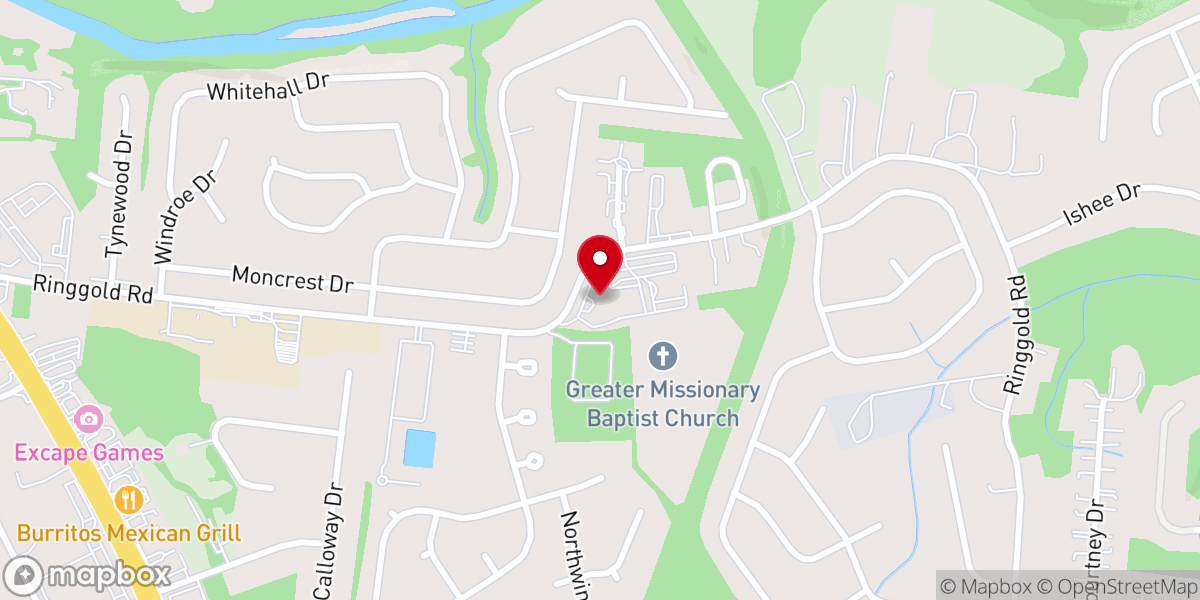 Map showing location of Greater Missionary Baptist Church