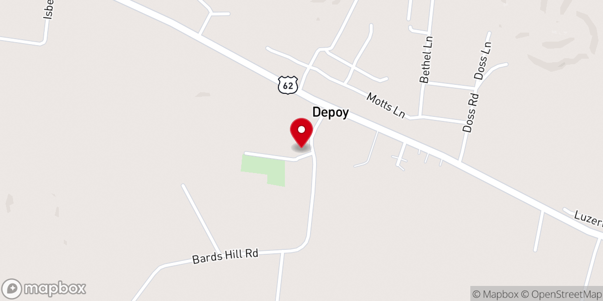 Map showing location of Oak Grove Missionary Baptist Church