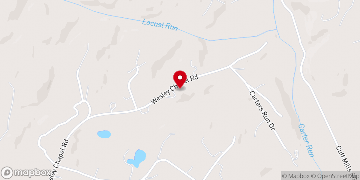 Map showing location of Wesley Chapel United Methodist