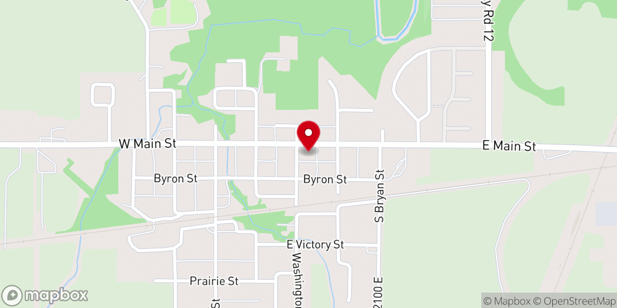 Map showing location of Sidney Christian Church