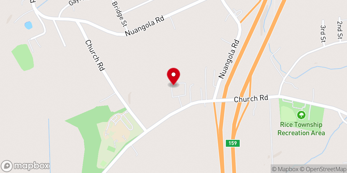 Map showing location of Cornerstone Christian Fellowship