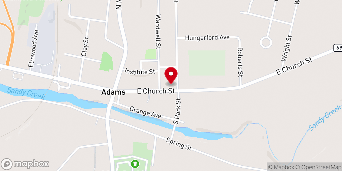 Map showing location of Emmanuel Church