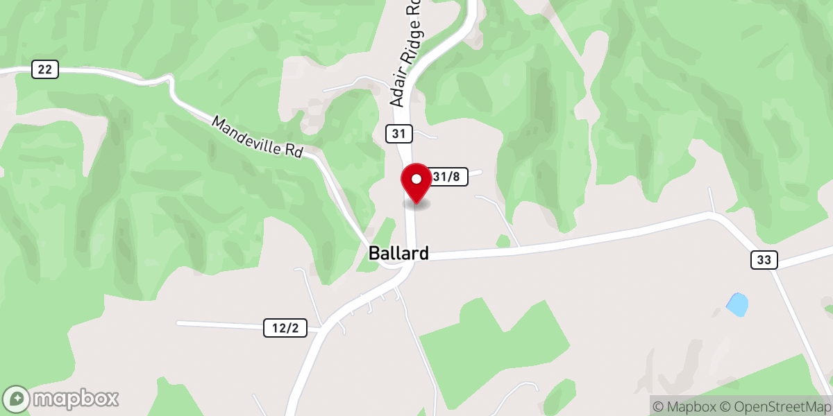 Map showing location of First Missionary Baptist Church