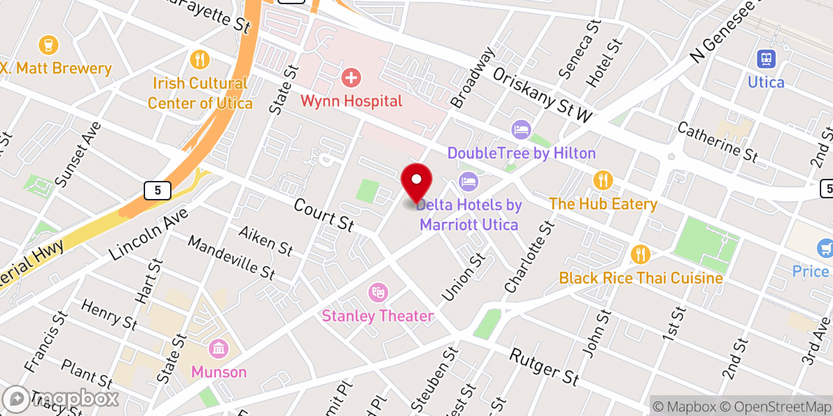 Map showing location of Olivet Presbyterian Church