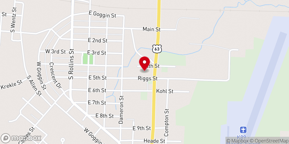 Map showing location of Apostolic Pentecostal Church