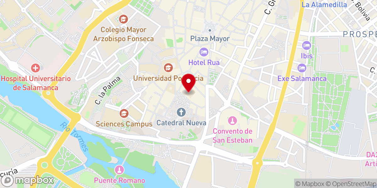 Map showing location of Palacio de Anaya