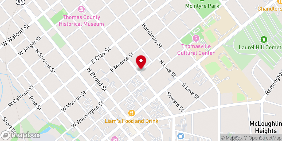 Map showing location of First Church of Christ Scientist