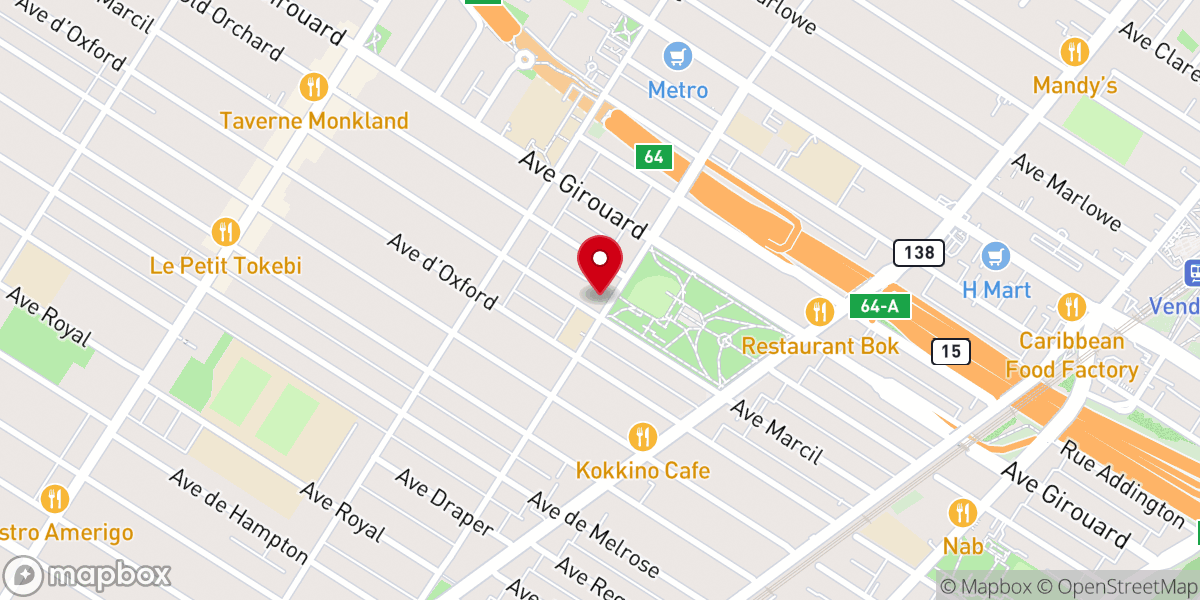 Map showing location of RIVERS Church Montreal