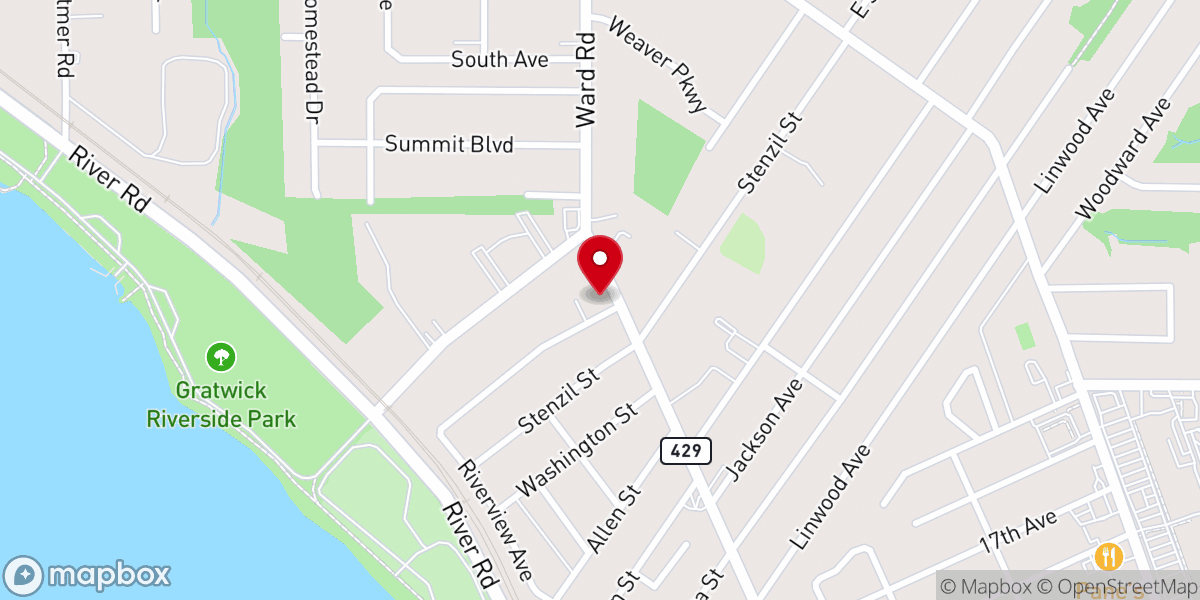 Map showing location of St. Peter’s United Church of Christ