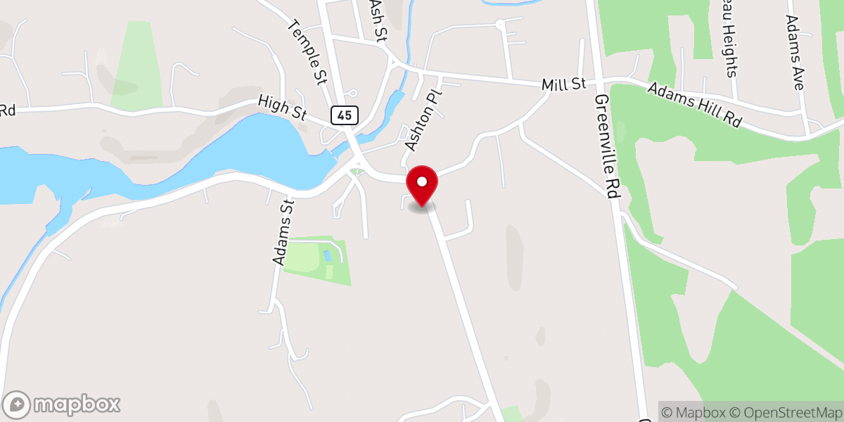 Map showing location of Greenville Community Church
