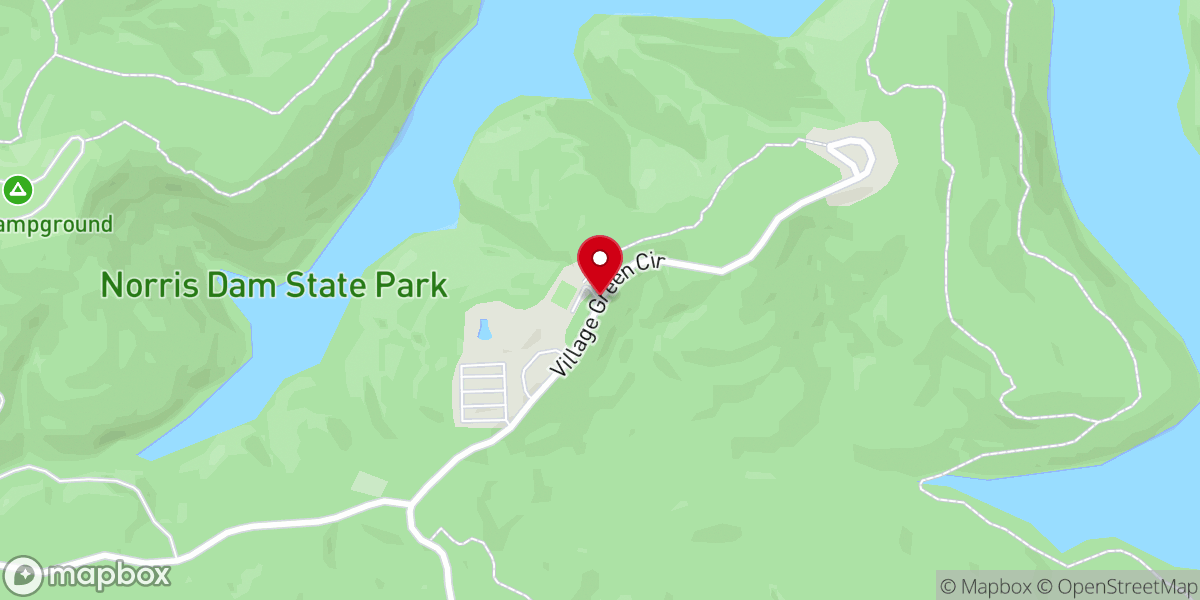 Map showing location of Norris Dam State Park