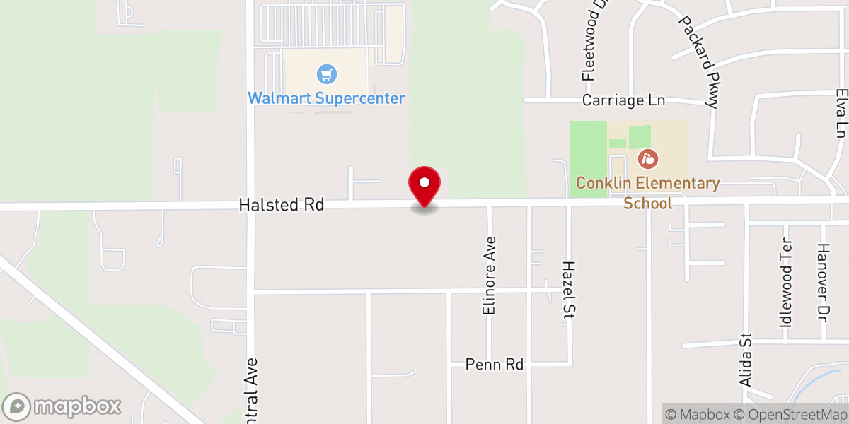 Map showing location of Chapelwood Evangelical Free Church