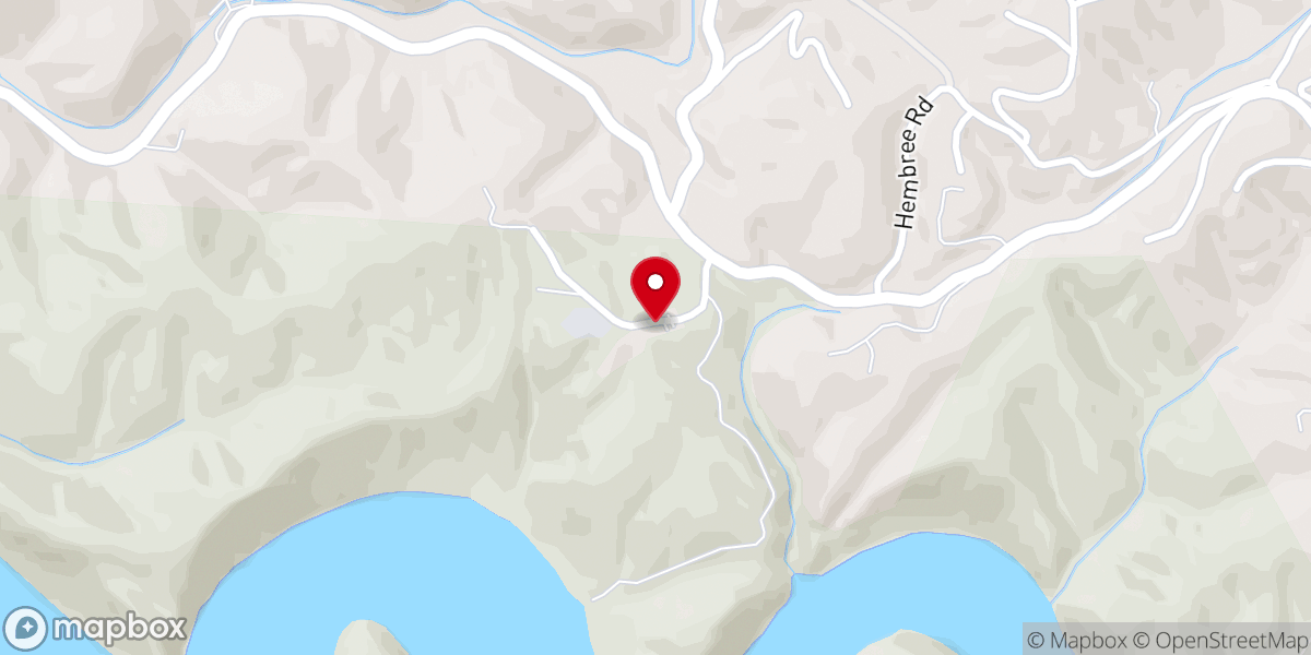 Map showing location of Hiwassee Baptist Church