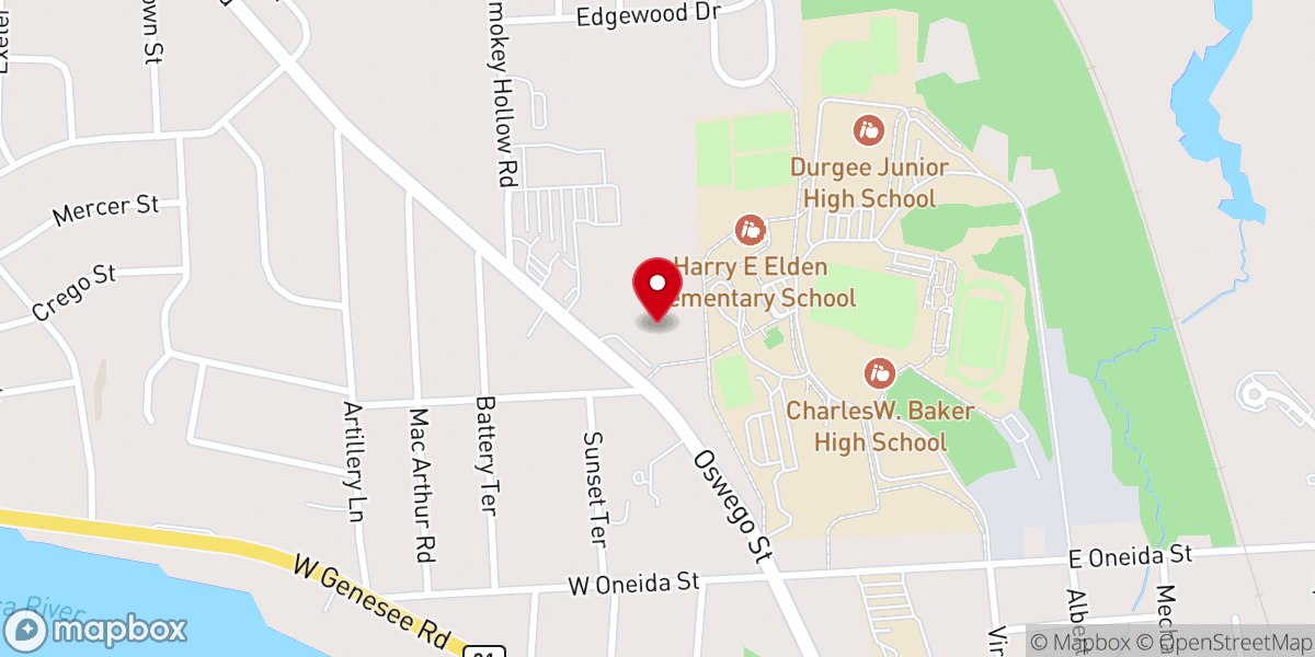 Map showing location of Grace Episcopal Church