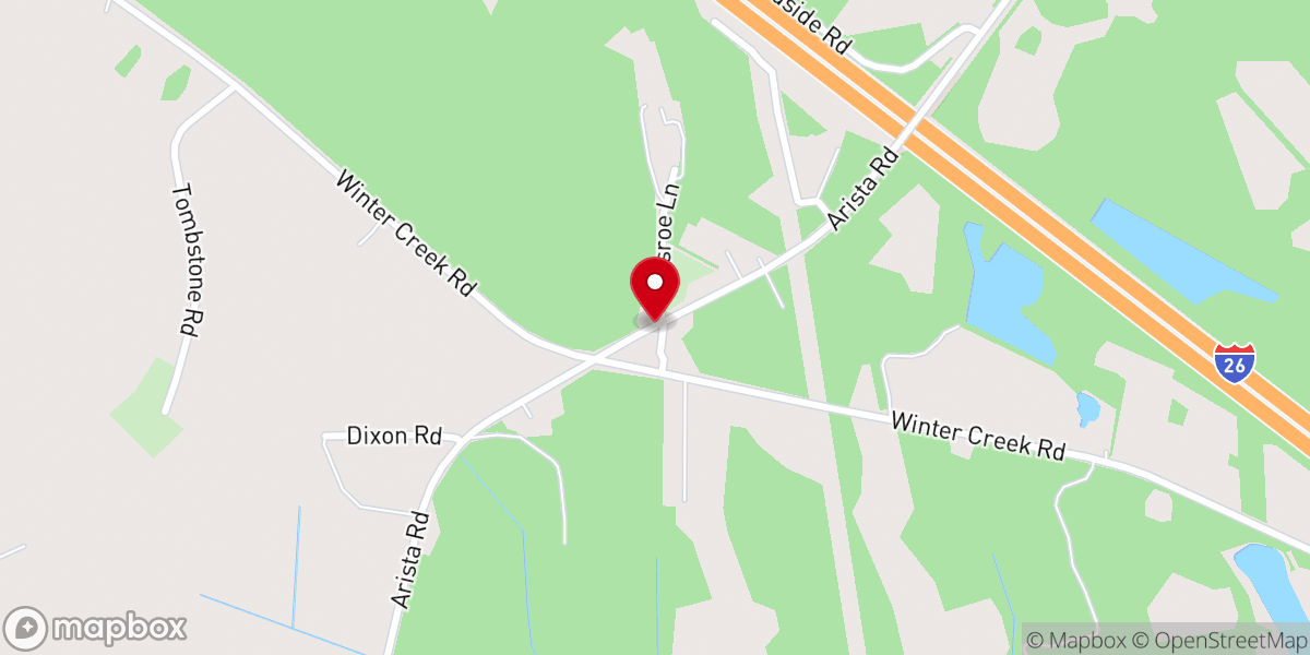 Map showing location of Mount Zion Baptist Church