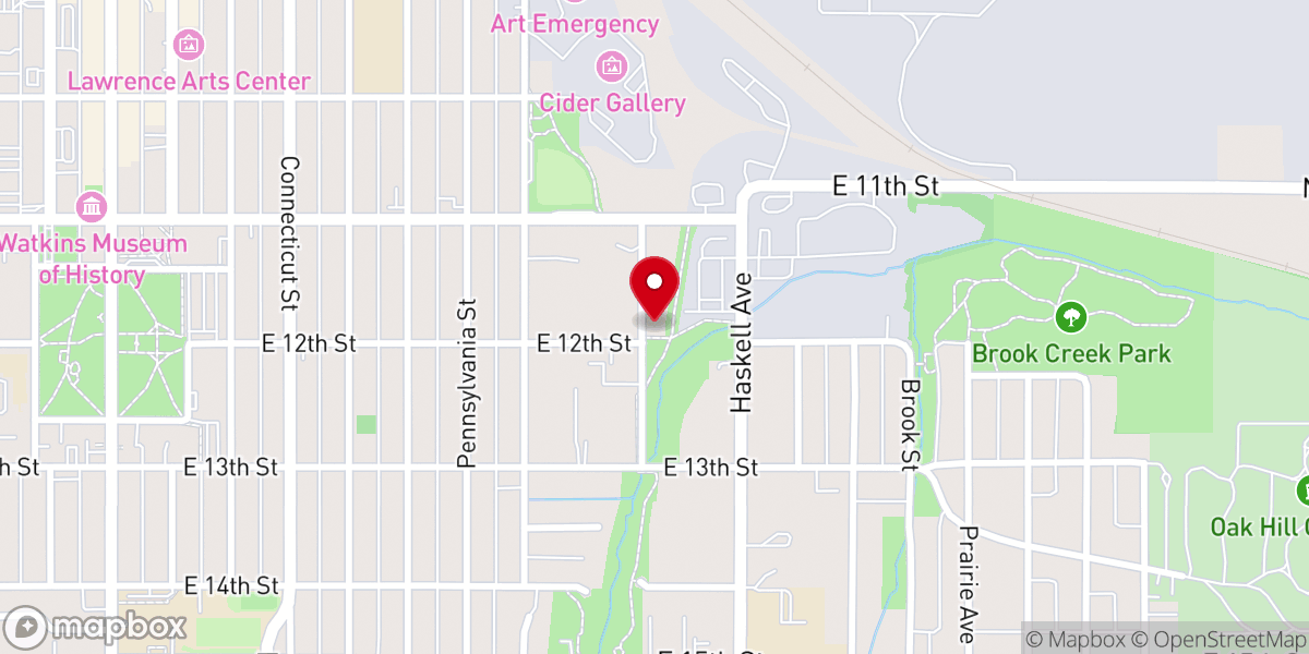 Map showing location of Oread Friends Meeting