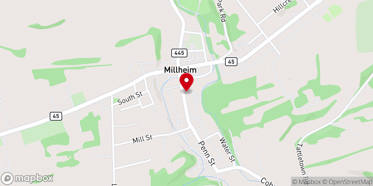 Map showing location of Calvary Penns Valley