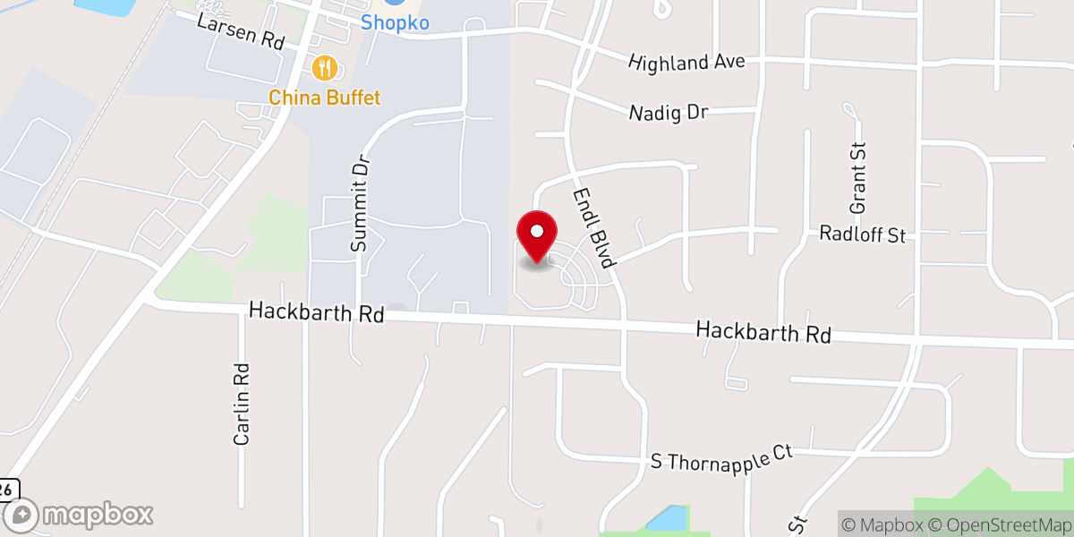 Map showing location of St. Joseph Catholic Church