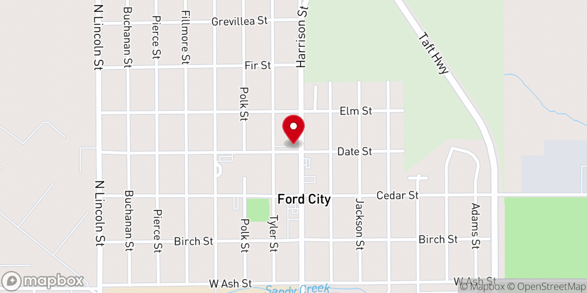 Map showing location of Taft Seventh-Day Adventist Church