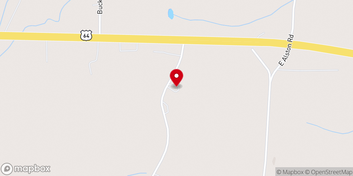 Map showing location of Hickory Mountain Chapel