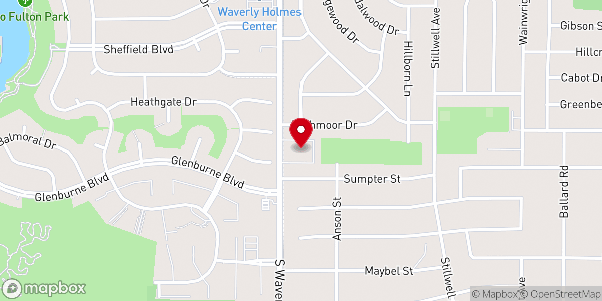 Map showing location of Friendship House of Prayer Baptist Church