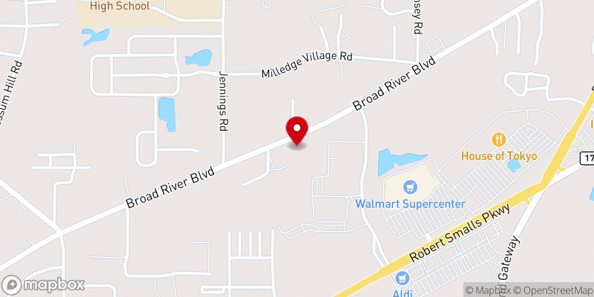 Map showing location of Beaufort Church of the Nazarene