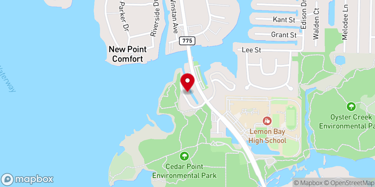 Map showing location of West coast chuuch