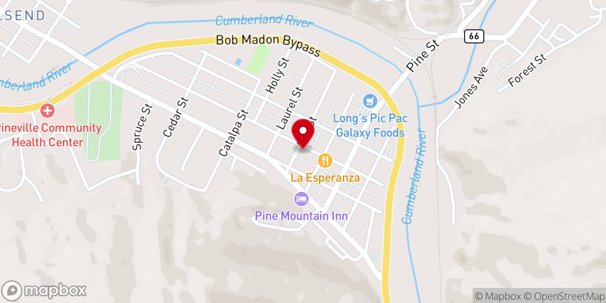 Map showing location of The Big One 106.3 FM WRIL