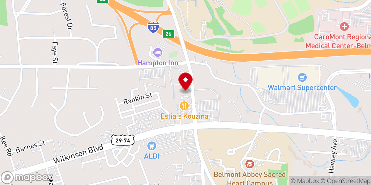 Map showing location of O'Connor Grove AME Zion Church