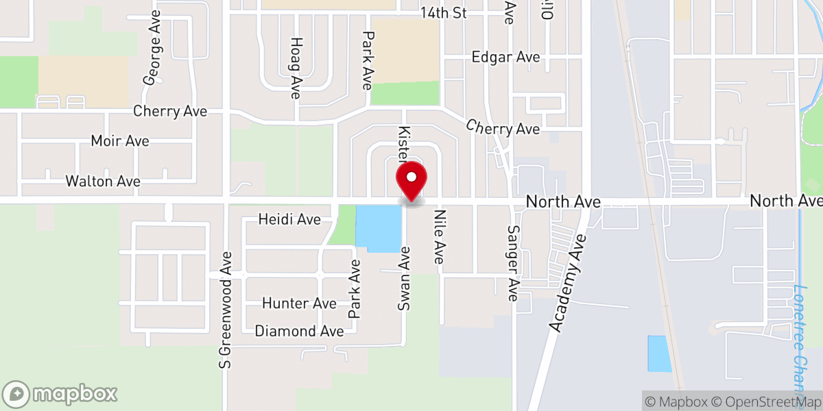Map showing location of The Tabernacle of Sanger